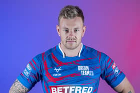 Catalans' former Wakefield winger Tom Johnstone is in the 2023 Betfred Super League Dream Team. Picture by RFL.
