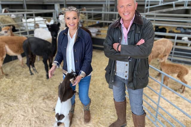 Helen Skelton and Jules Hudson at Cannon Hall Farm