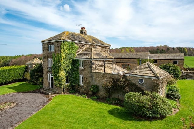 This five bedroom house on Wike Lane is thought to have been originally constructed circa 1755 by John Carr for Edwin Lascelles, the 1st Lord of Harewood. The home is meant to emulate Harewood House, which can be seen from within the main residence, and offers the potential to convert the adjoining barn into an independent guest annex.