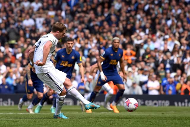 'BRAVE': Patrick Bamford for taking the Leeds United penalty in last weekend's 2-2 draw against Newcastle United at Elland Road. Photo by Stu Forster/Getty Images.