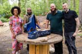 The head of The Swan Song Project Ben Slack (second from the right) was nominated to appear on The Woodland Workshop by his friend Jon Gomm