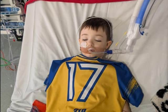 Louie spent 80 days in hospital after his stroke in February last year.
