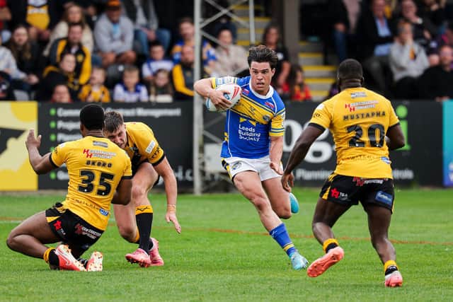 Brodie Croft wrong-foots the Castleford Tigers defence during Leeds Rhinos' win there three months ago. Picture by Alex Whitehead/SWpix.com.