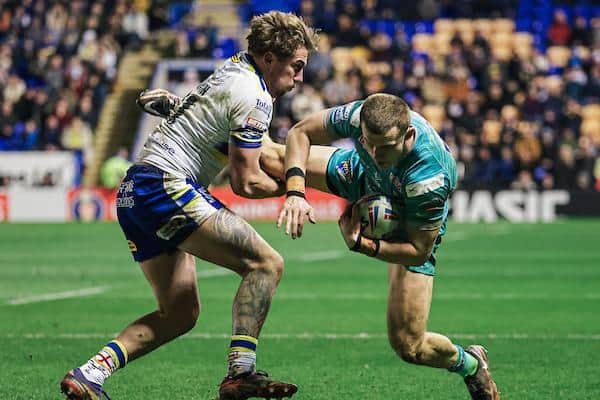 Ash Handley has done some training and could have a chance of playing for Rhinos against Giants this weekend. Picture by Alex Whitehead/SWpix.com.