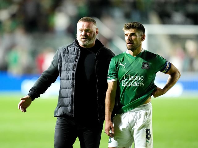 Plymouth captain Edwards seemed to tweak his hamstring during the second half of Saturday's comeback against Preston and was replaced Julio Pleguezuelo. Rooney said of Edwards: "We will see how he is over the next couple of days."