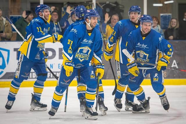 DOUBLE TARGET: Leeds Knights have dominated the regular season again in 2023-24 and hope to cap off their campaign with a second successive play-off triumph. Picture: Ben Gordon/Knights Media.