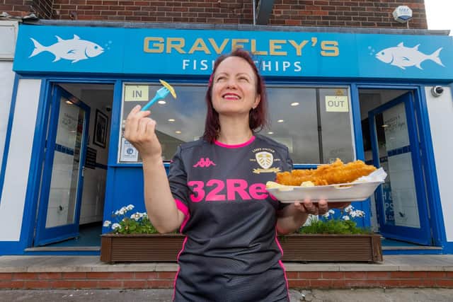 A visit to Graveley’s Fish & Chips is a matchday tradition for many Leeds United fans. Image: James Hardisty
