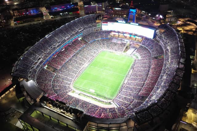 Floodlights will fall next year on Boston's Gillette Stadium, set to stage magnificent seven 2026 World Cup matches (photo New England Revolution).jpg