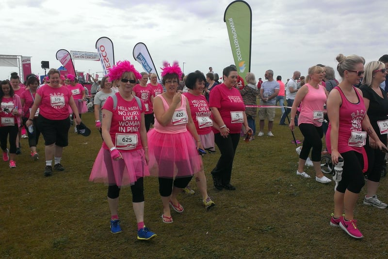 Runners setting off for the 5k Race For Life, in Hartlepool, 6 years ago.