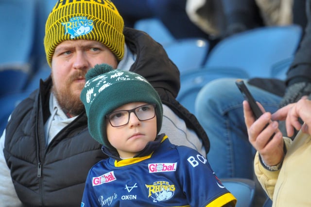 Rhinos fans at the Boxing Day game against Wakefield Trinity, which Leeds won 41-22.