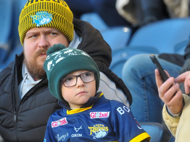 Rhinos fans at the Boxing Day game against Wakefield Trinity, which Leeds won 41-22.