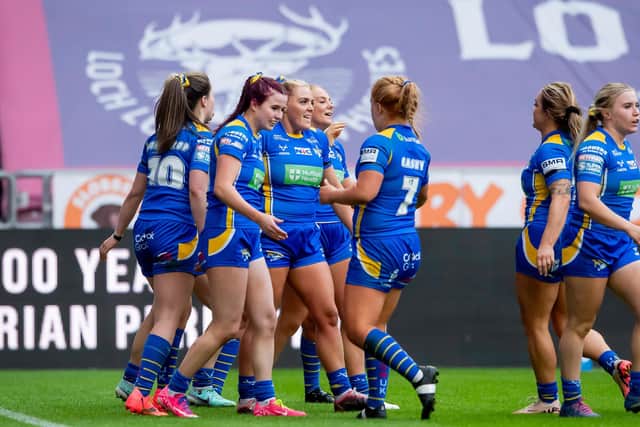 There was some good news for Leeds Rhinos at Brick Community Stadium as a win over Wigan Warriors sealed second place in Women's Super League. Picture by Allan McKenzie/SWpix.com.