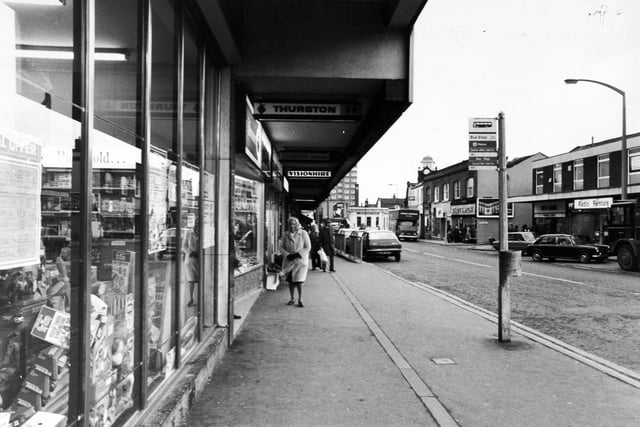 Shoppers on Armley Town Street in December 1979.
