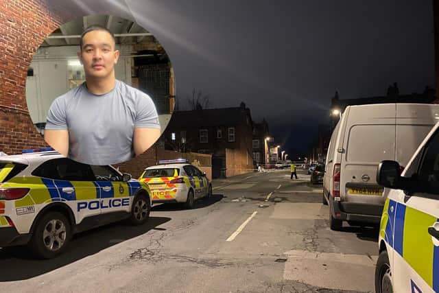 Peter Wass (inset) died after being fatally stabbed in Chapeltown on March 2. Kaiden Williams, 22, has been cleared of his murder but found guilty of manslaughter. (Photo by National World/WYP)