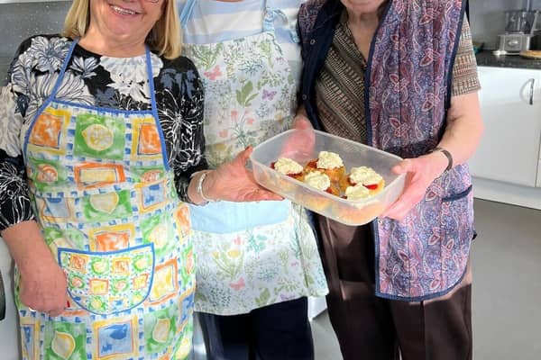 Jean (middle) began hosting coffee mornings with her local ladies’ group after she sadly lost her daughter to ovarian cancer eight years ago.