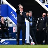 MULTIPLE BOOSTS: For Leicester City and new boss Dean Smith, above, pictured during Saturday's 2-1 win at home to Wolves ahead of Tuesday night's clash against Leeds United at Elland Road. Photo by Clive Mason/Getty Images.