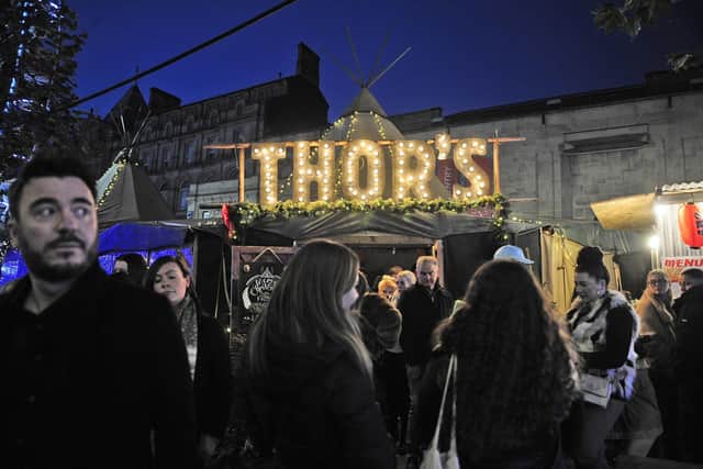 Thor's Tipi, in The Headrow, serves a mulled wine for £4.90. Photo: Steve Riding.