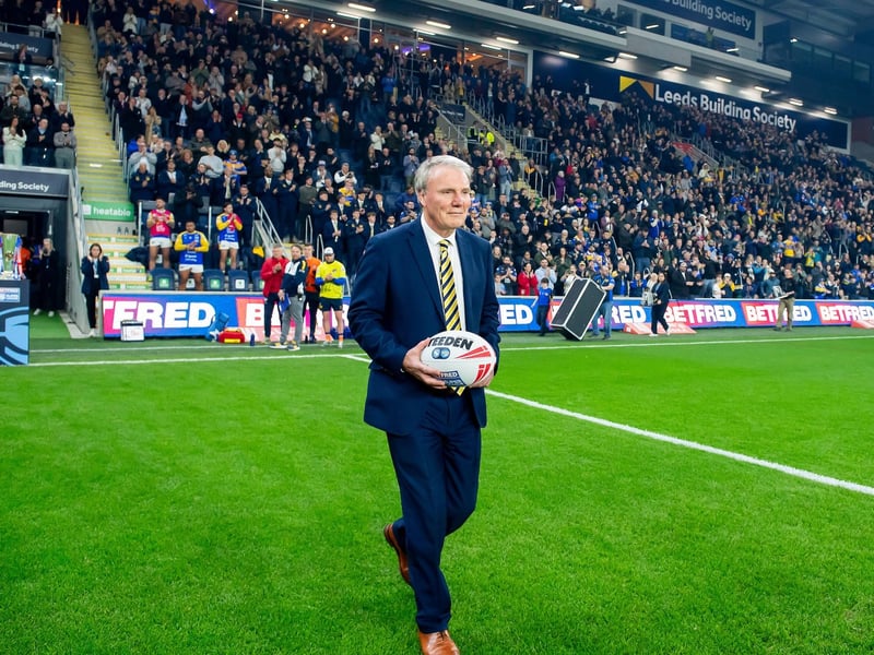 Gary Hetherington stunned the rugby league world when he announced he would step down at the end of this season to join the board at London Broncos. He delivered the match ball for the play-off tie against St Helens which was the last game of his 29 years as Rhinos chief executive