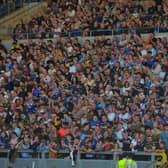 A packed South Stand.