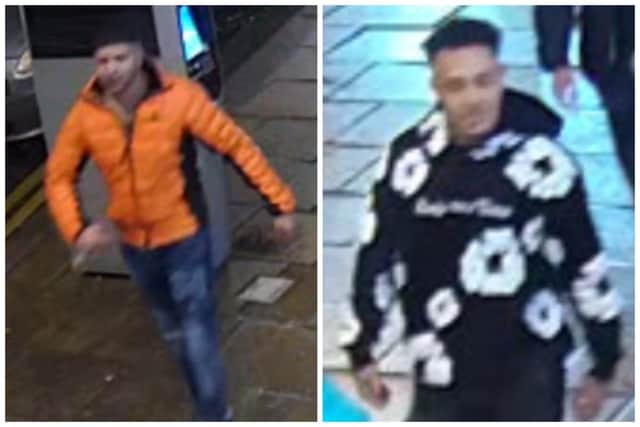 Detectives have released images of two men they want to identify over the unprovoked serious assault. Picture: WYP