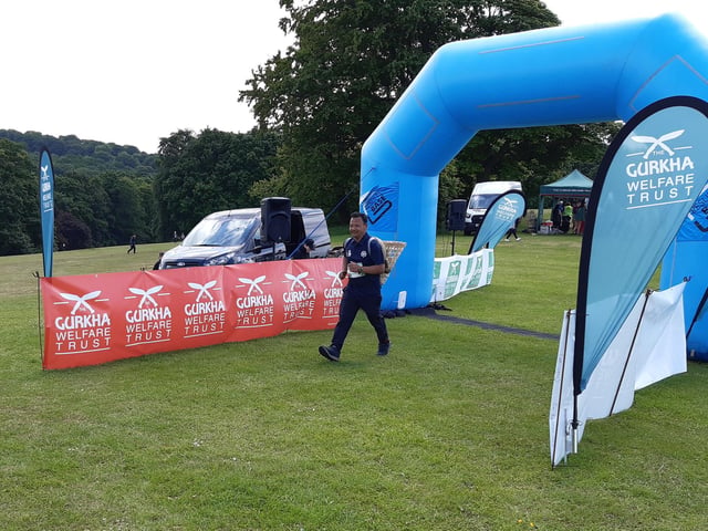 One of the competitors set out from the start line at Roundhay Park.