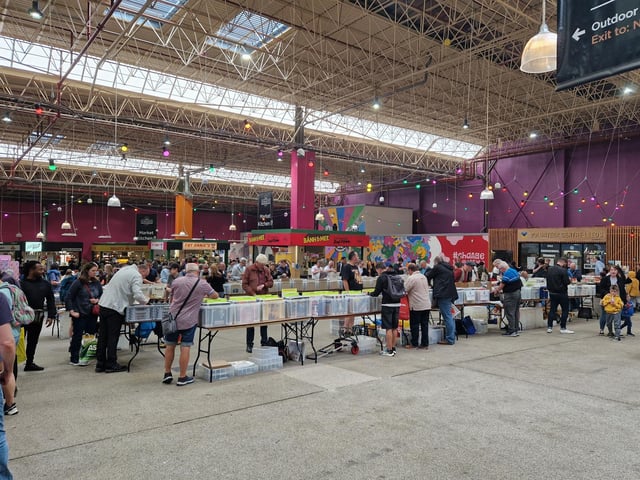 Record collectors can grab a bite to eat at Kirkgate Market in between crate digging