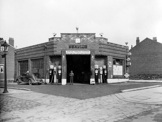 Savile Service Station on Chapeltown Road pictured in April 1937.