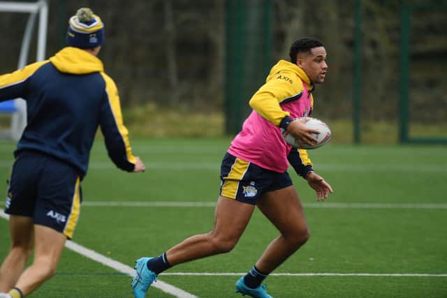 Derrell Olpherts says there's a buzz around Leeds Rhinos as pre-season comes to an end. Picture by Simon Hulme.