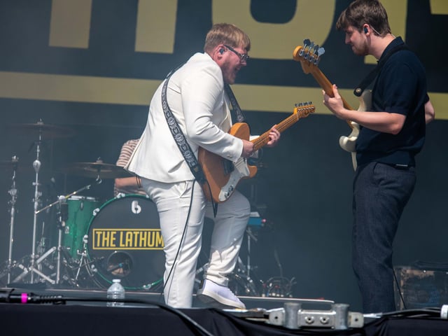 The Lathums on stage.