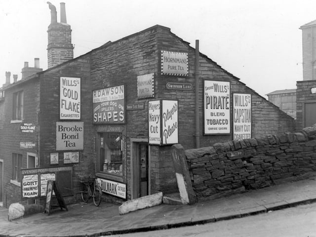 The corner of Hough Tree Road and Swinnow Lane. The proprietor of the small shop, addressed as number 23 Hough Tree Road, was Robert Dawson at this time