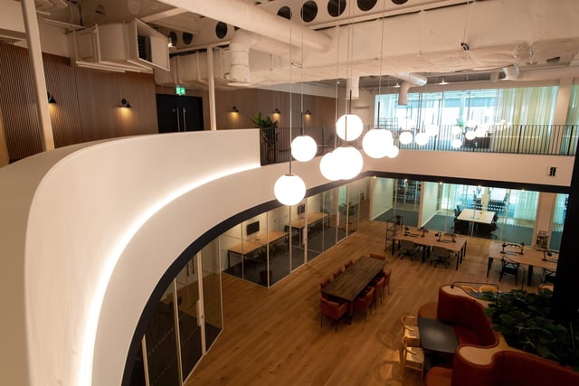 The workspace is a place for 'work, wellbeing and social to coexist under one roof'.