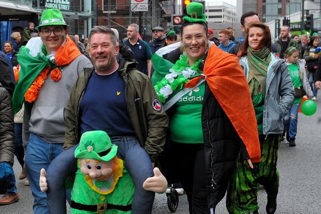 Everyone was in good spirits as the parade made its way to Millennium Square