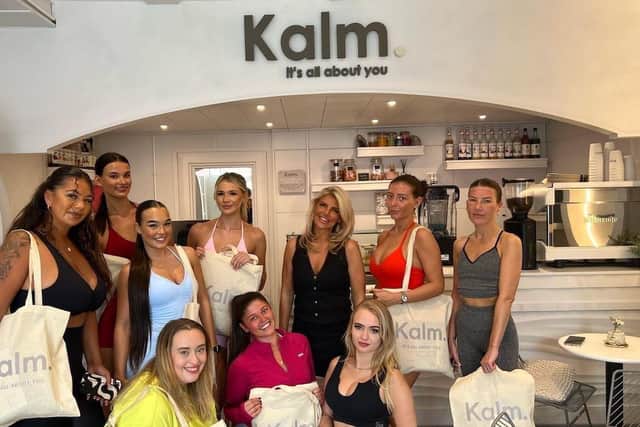 Danielle Best with the guests for Kalm’s opening event