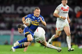 Rob Burrow skips clear to score the greatest individual try in Grand Final history, against St Helens in 2011.