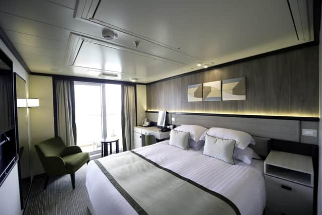 One of the balcony rooms on Britannia.