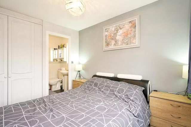 The master bedroom contains built-in wardrobe space and has its own en-suite.