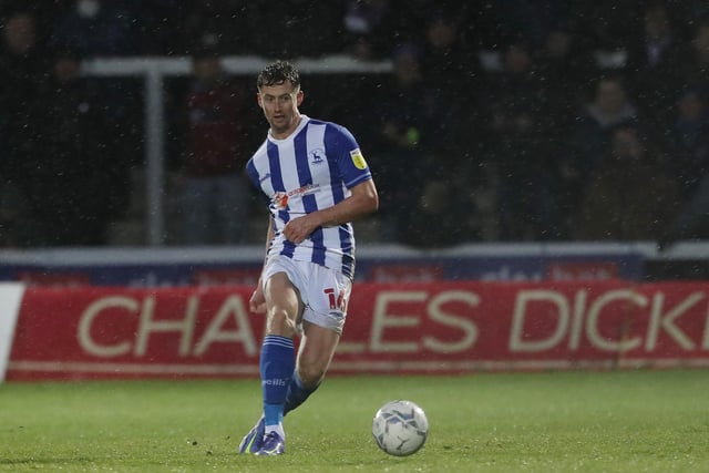 Byrne continues in the Pools defence. (Credit: Mark Fletcher | MI News)