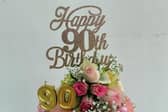 90th birthday celebration cake