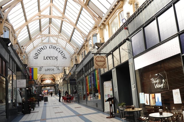 Serving as a vibrant link between Vicar Lane and New Briggate, The Grand Arcade in Leeds city centre was built in 1897. As well as popular food and drink venues, the sheltered walkway features various shops and the newly-refurbished William Potts clock.