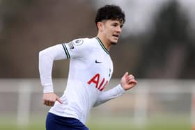 DECISIVE STRIKE: From Tottenham Hotspur's Jude Soonsup-Bell, above, to beat Leeds United's under-21s despite big praise for the young Whites. 
Photo by Paul Harding/Getty Images.