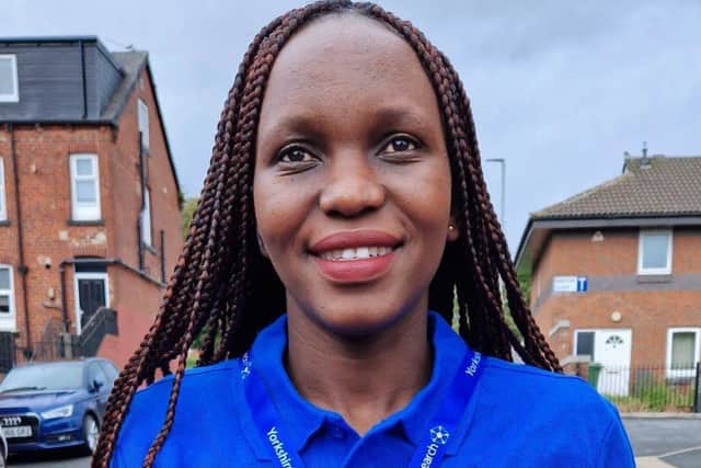 Claire Nanyonga now works as one of the programme's cancer care coordinators