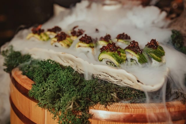 Guests were treated to a selection of canapés including Tuna & Imperial Caviar Cigar, Golden Duck Aromatic Duck Spring Rolls, Seared Wagyu Beef Barbeque Glazed Rolls and Tempura Asparagus.