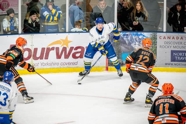 TOP MAN: Matt Barron led the way for Leeds against Telford in the regular season, scoring five goals. Picture: Ben Gordon/Knights Media.