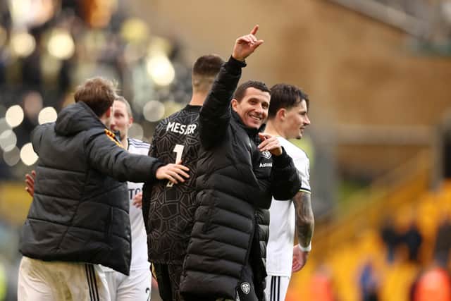 HUGE LEAP - Javi Gracia's Leeds United side moved up to 14th in the Premier League with a win at Wolves on Saturday. Pic: Getty