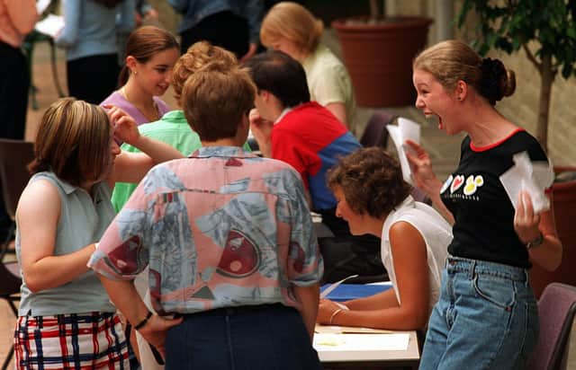 Enjoy these photo memories of A-level results day around Leeds and beyond from the 1990s. PIC: Bruce Rollinson