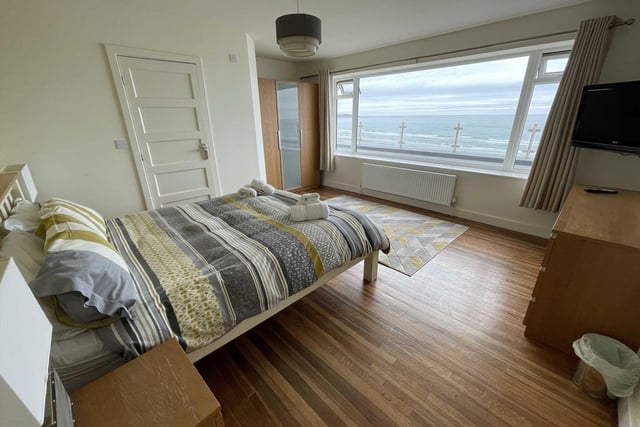 Sit up in bed and look out over this seascape.