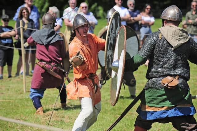 The Volsung Vikings of 805 AD do battle at Lotherton Hall.
