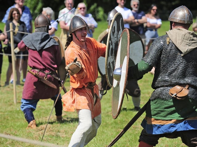 The Volsung Vikings of 805 AD do battle at Lotherton Hall.