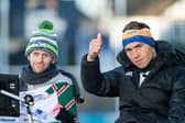 Rob Burrow, left and Kevin Sinfield, seen at AMT Headingley Rugby Stadium in 2021. Picture by Allan McKenzie/SWpix.com.