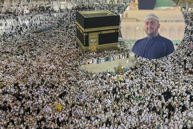 Adam Jalil won a pilgrimage package to Mecca at a charity event in Leeds (Main image: AP Photo/Dar Yasin)
